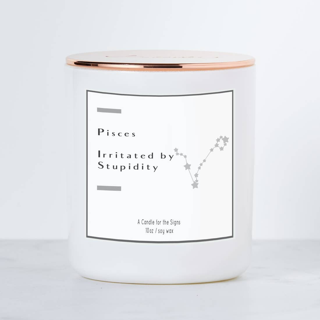 PISCES: IRRITATED BY STUPIDITY - LUXE SOY CANDLE