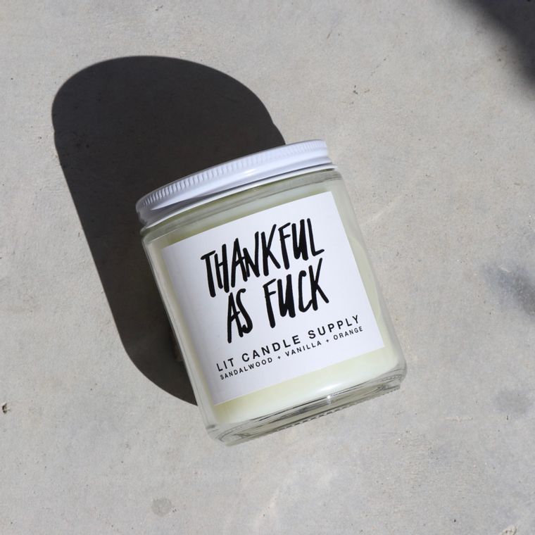 THANKFUL AS FUCK CANDLE